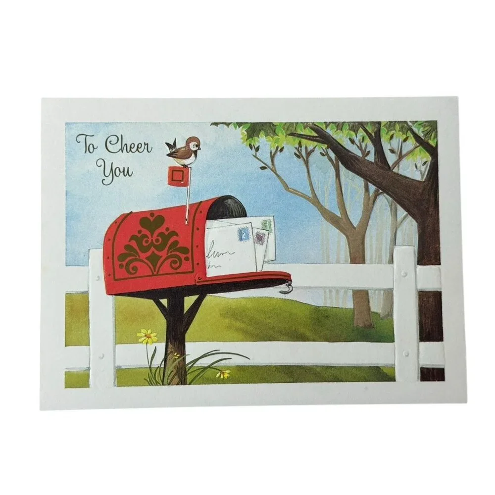 Famous Artists Studios To Cheer You Greeting Card Bird On A Mailbox USA Made‎